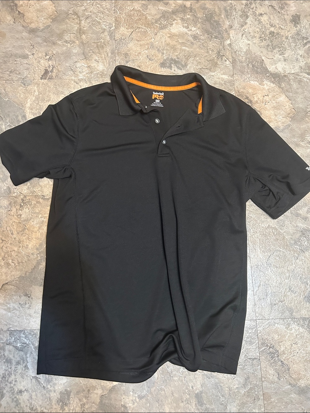 Timberland PRO Black Polo with Orange Trim